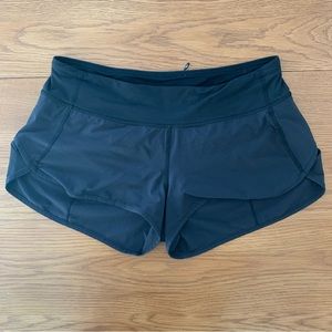 Lululemon Athletica Shorts Black Speed Up Size 8 Workout Running Athletic